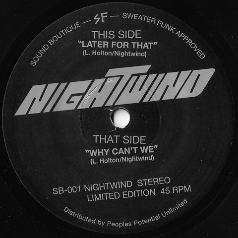 Nightwind - Later For That