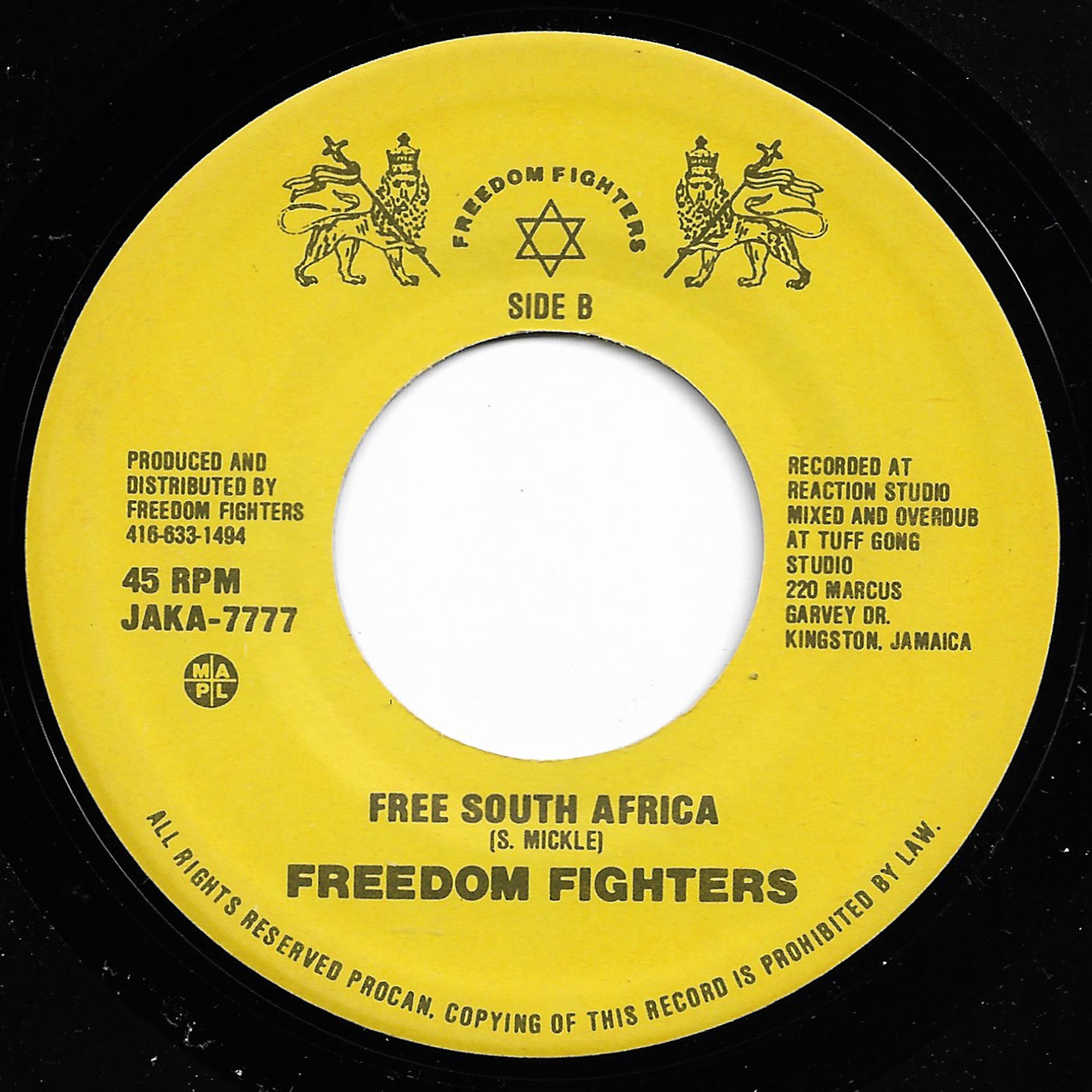 Freedom Fighters - Rasta Soldiers / Free South Africa