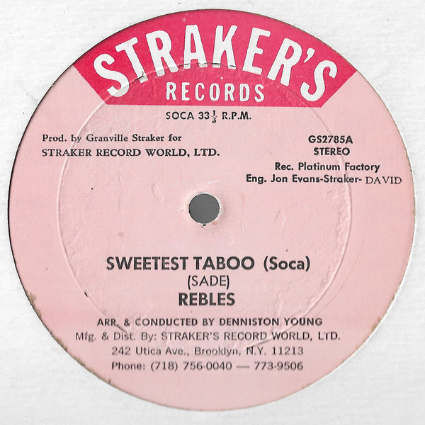 Rebles - Sweetest Taboo (Soca) / Taboo (Club Mix)