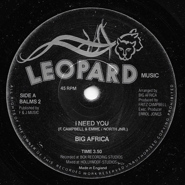 Big Africa - I Need You