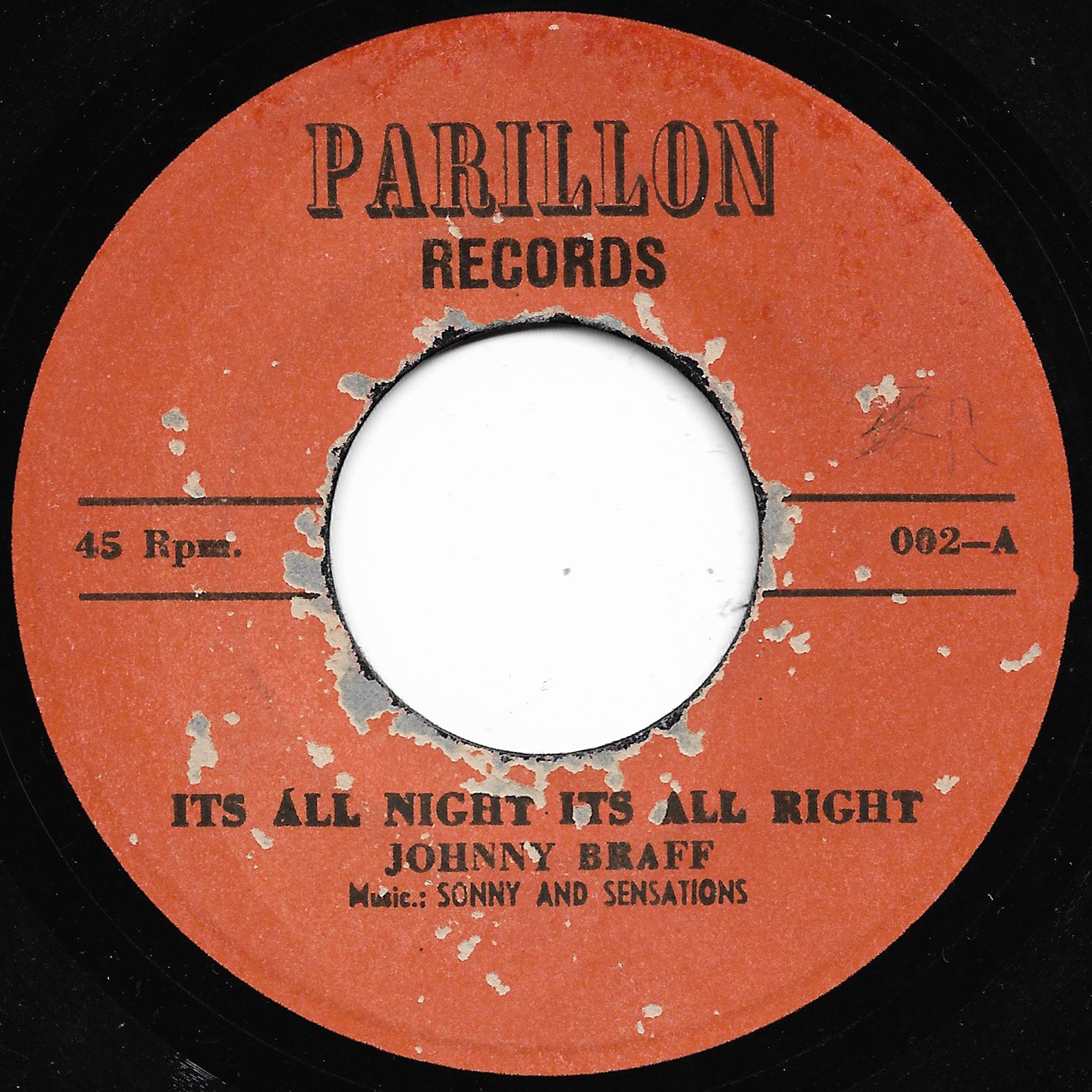 Johnny Braff - Its All Night Its All Right / Namagina