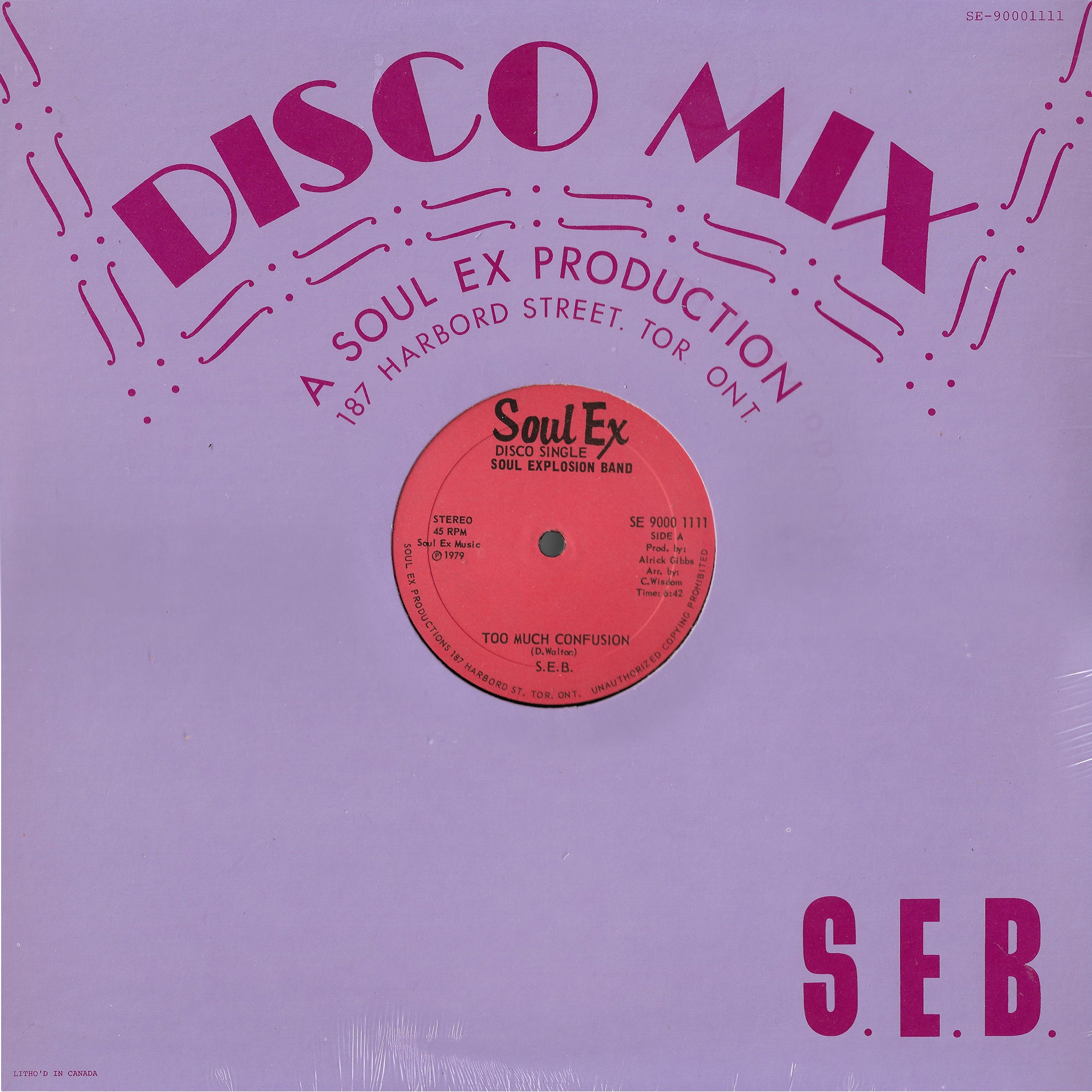 Soul Explosion Band (S.E.B.) - Too Much Confusion / Unity
