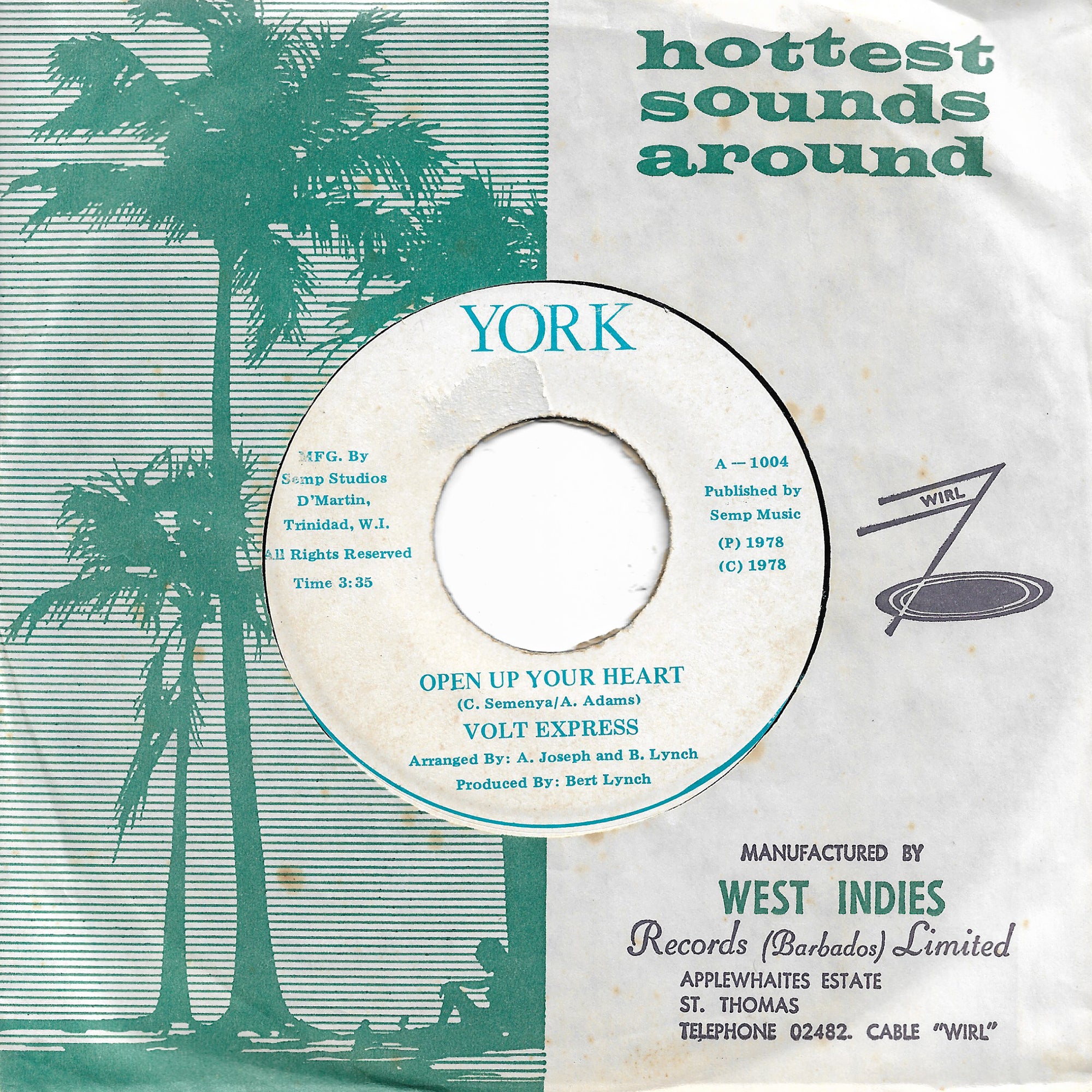 Volt Express - Janet / Open Up Your Heart – Invisible City Editions